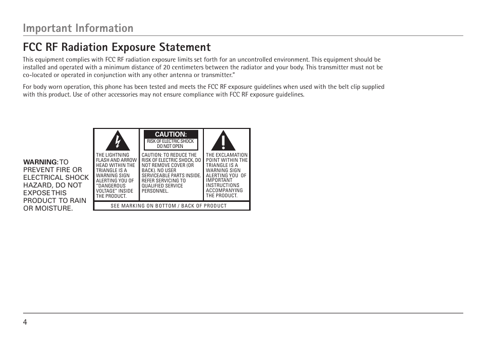 RCA VISYS H5450 User Manual | Page 4 / 76