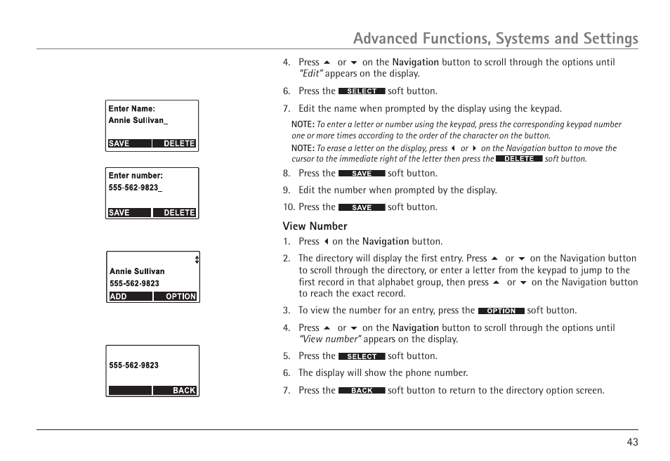 Advanced functions, systems and settings | RCA VISYS H5450 User Manual | Page 43 / 76