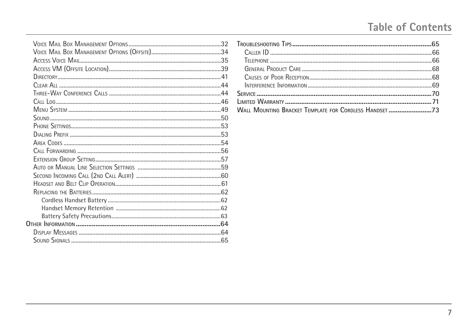 RCA VISYS H5450 User Manual | Page 7 / 76