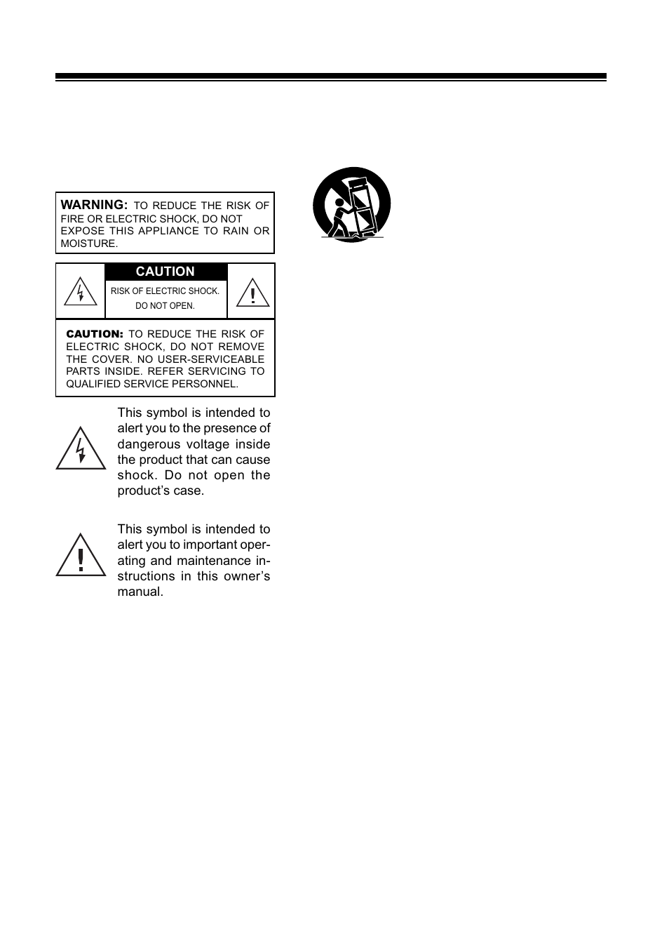 Important safety instructions, Warning, Caution | RCA STAV3860 User Manual | Page 3 / 32