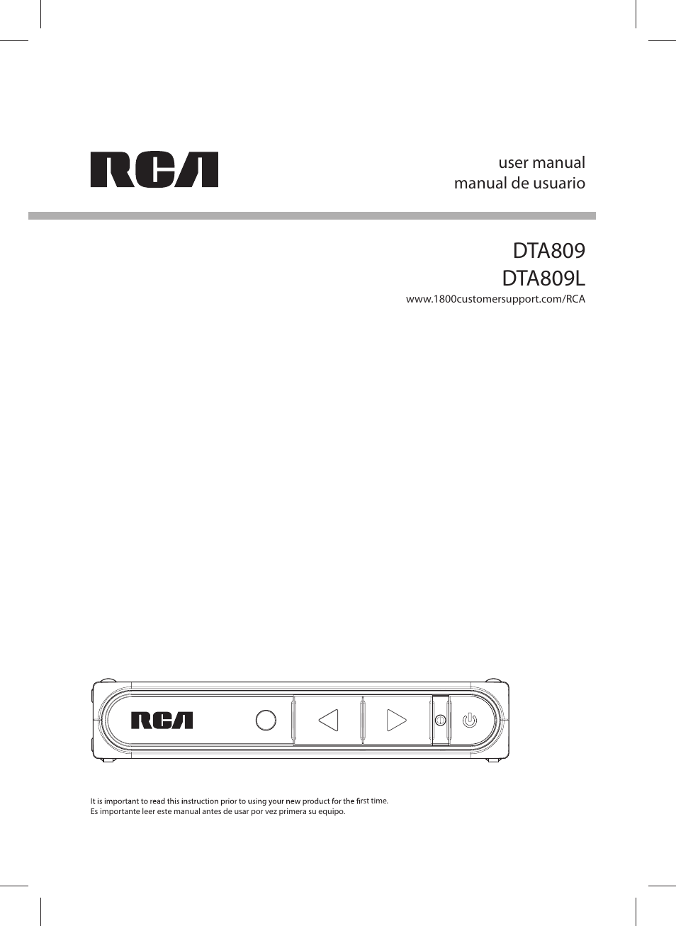 RCA DTA809L User Manual | 32 pages