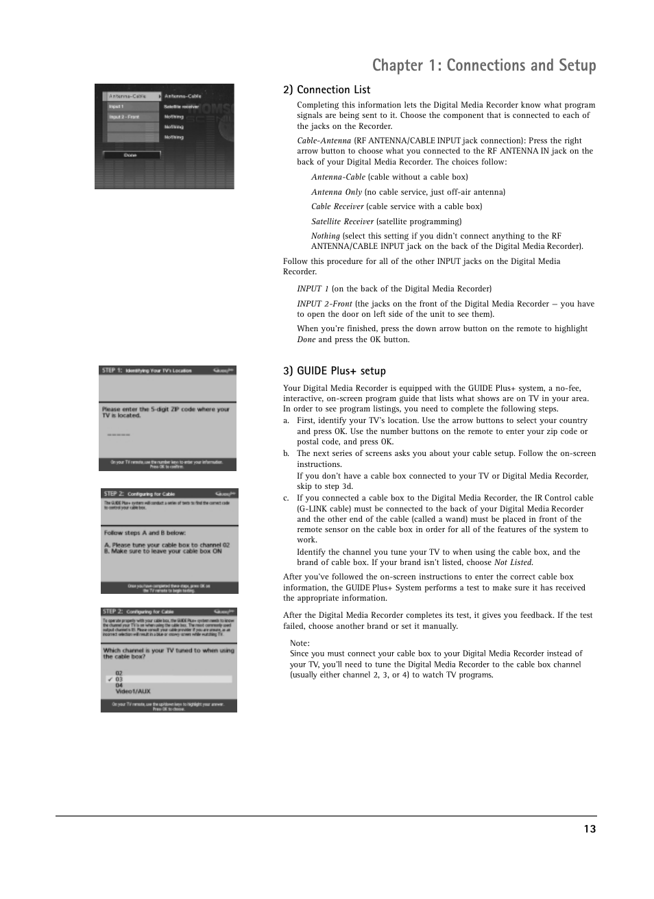 Chapter 1: connections and setup | RCA DRS7000N User Manual | Page 15 / 65