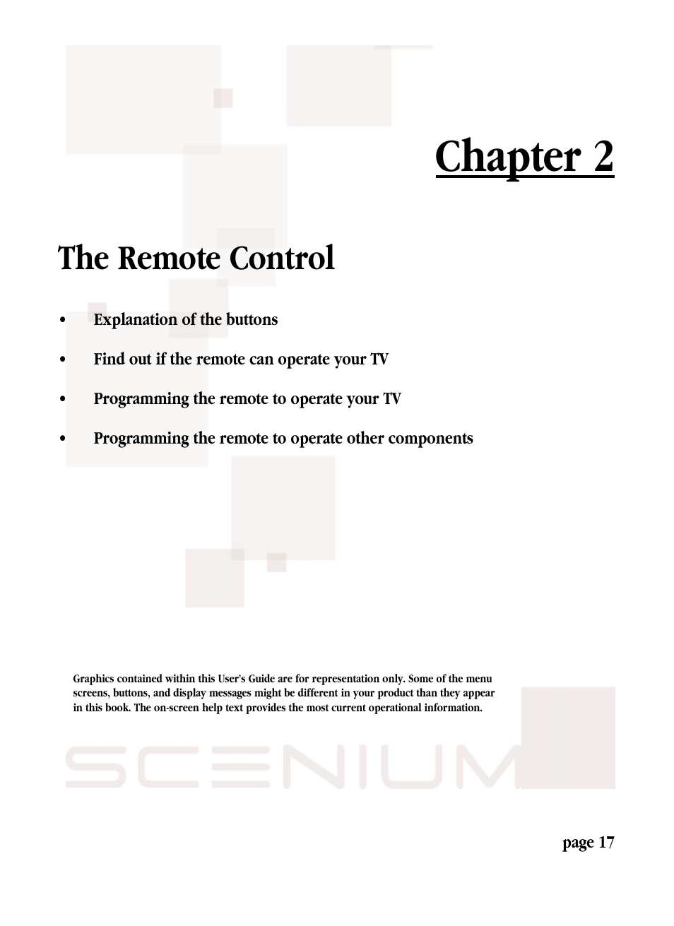 Chapter 2, The remote control | RCA DRS7000N User Manual | Page 19 / 65