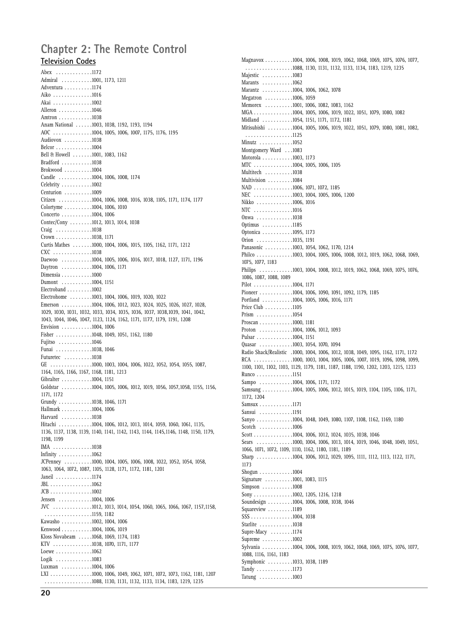 Chapter 2: the remote control | RCA DRS7000N User Manual | Page 22 / 65