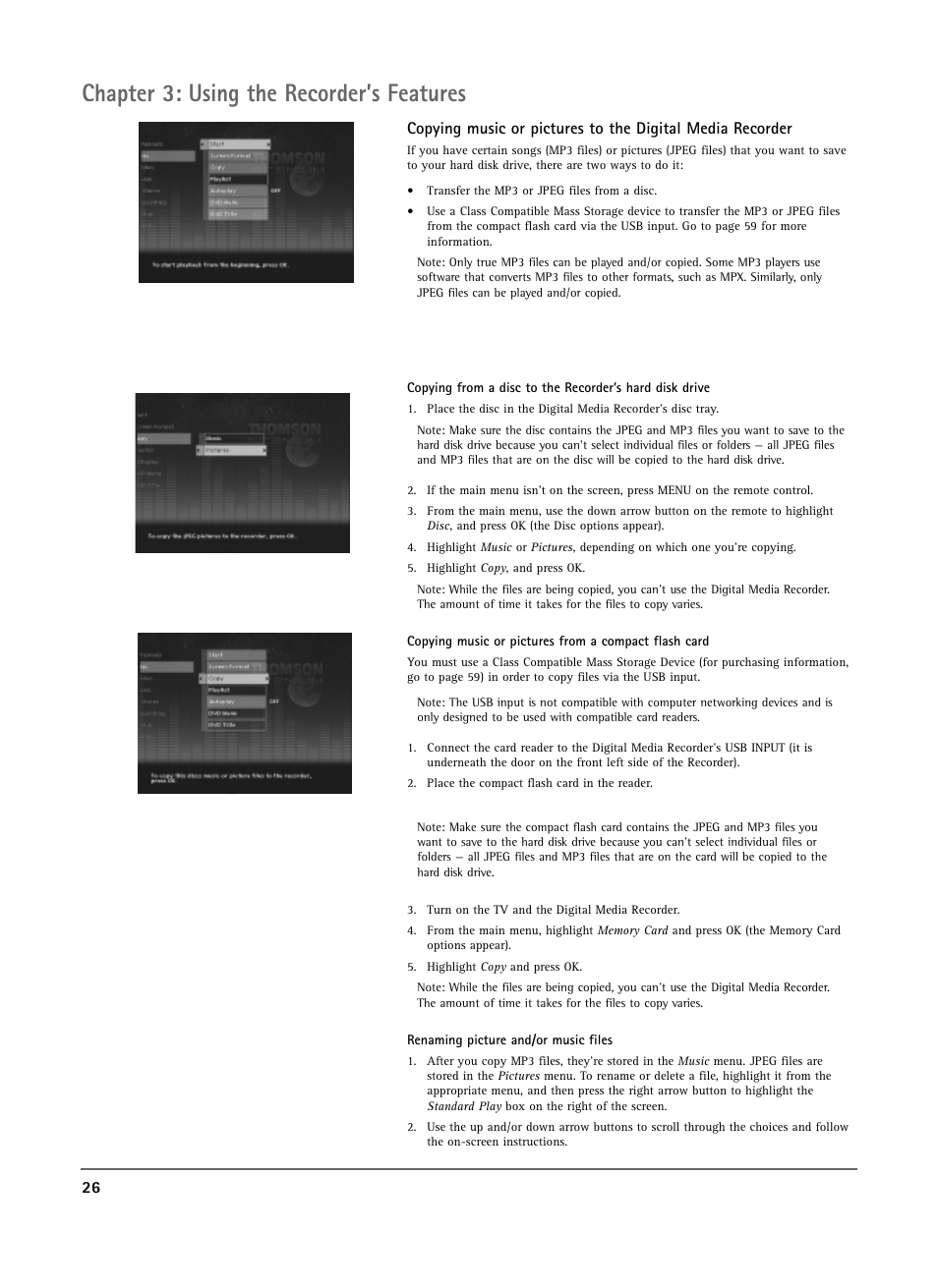 Chapter 3: using the recorder’s features | RCA DRS7000N User Manual | Page 28 / 65