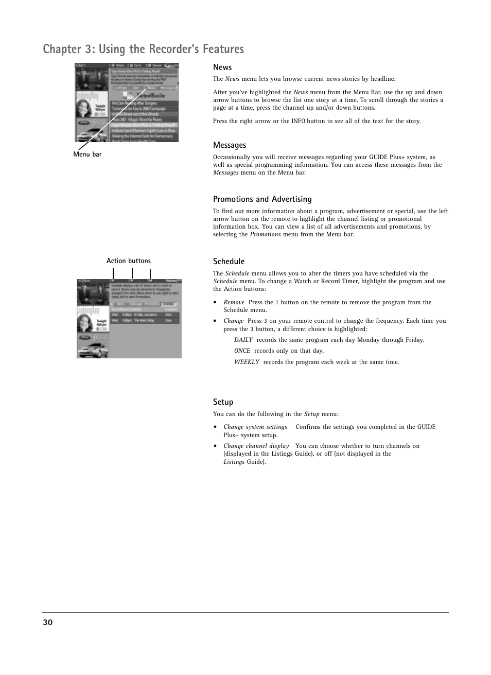 Chapter 3: using the recorder’s features | RCA DRS7000N User Manual | Page 32 / 65