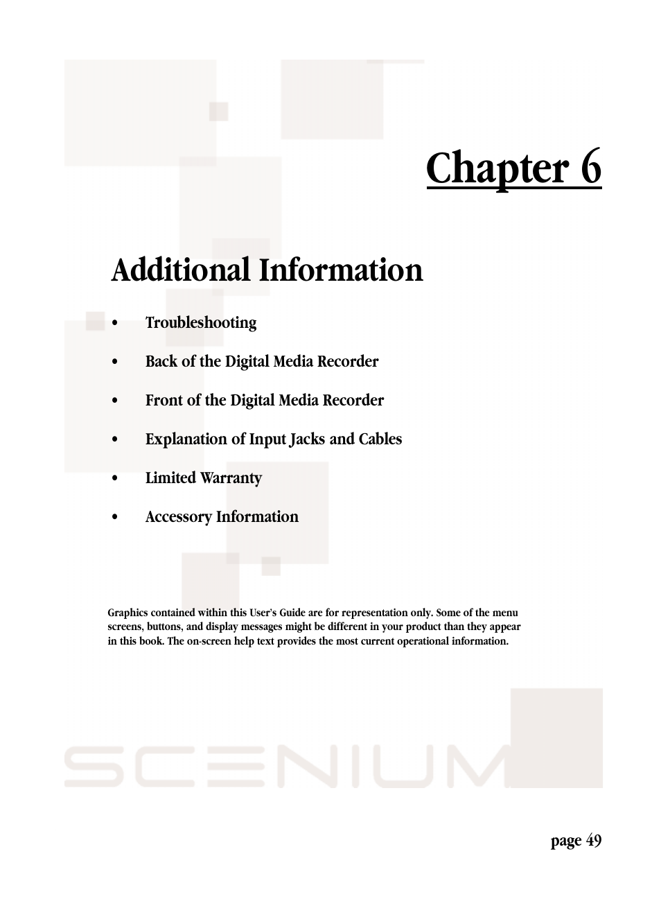 Chapter 6, Additional information | RCA DRS7000N User Manual | Page 52 / 65