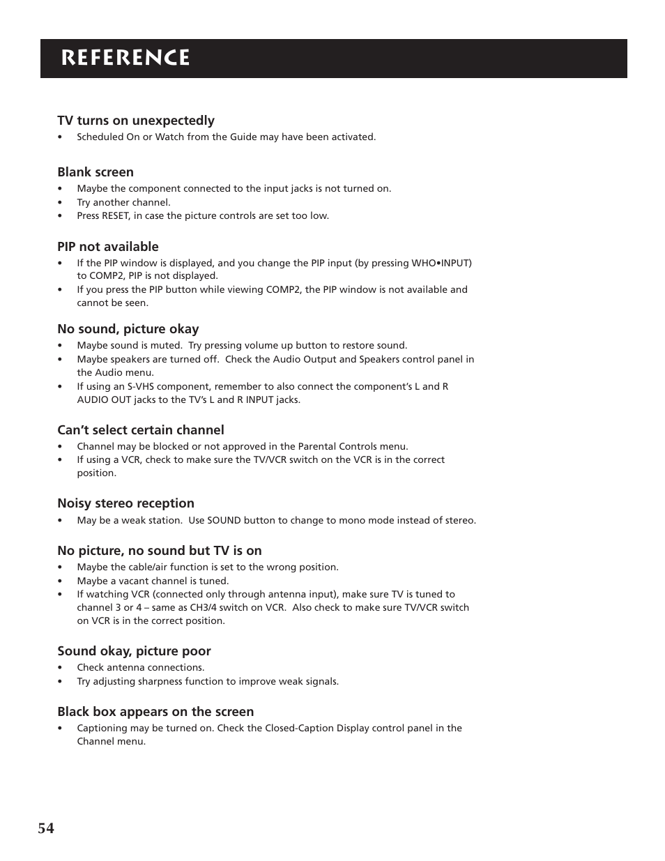 Reference | RCA F32691 User Manual | Page 56 / 64