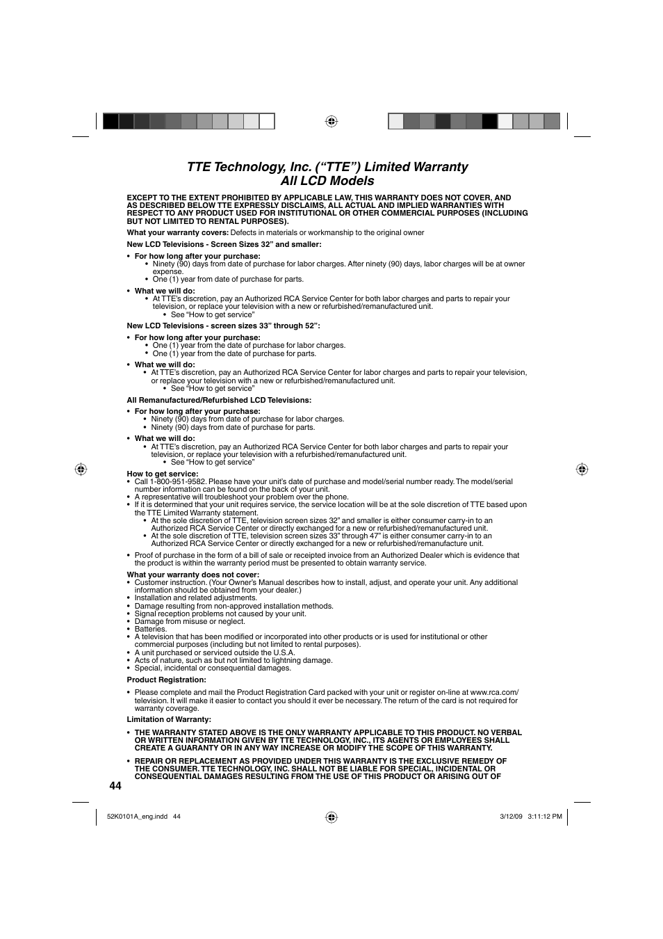 RCA L32HD35D User Manual | Page 44 / 48