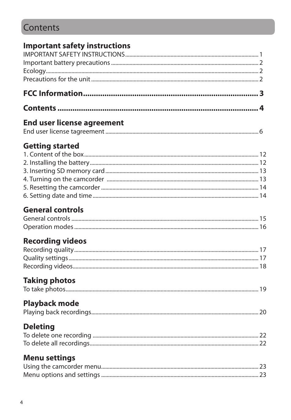 RCA EZ2050 User Manual | Page 5 / 34