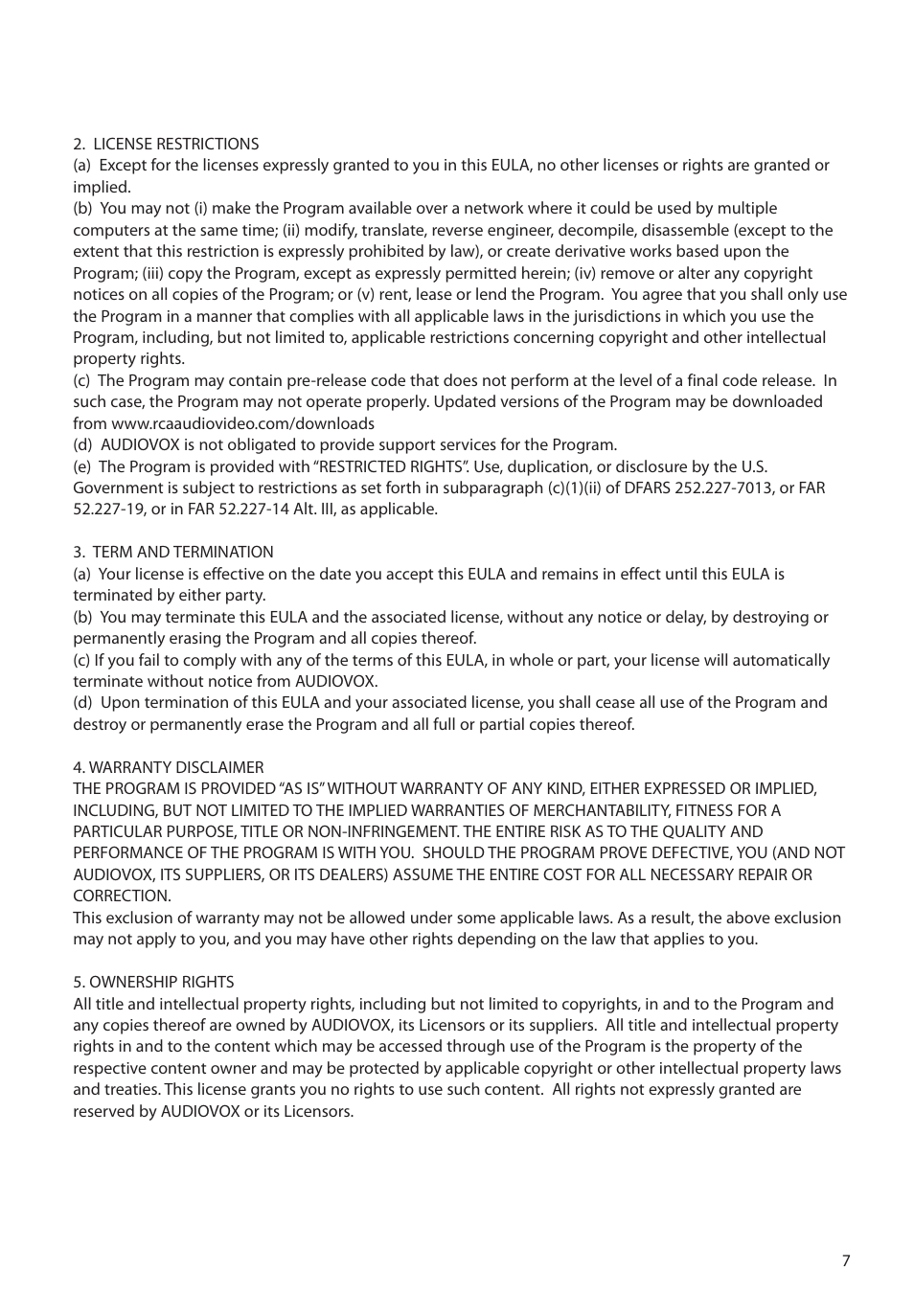 RCA EZ2050 User Manual | Page 8 / 34