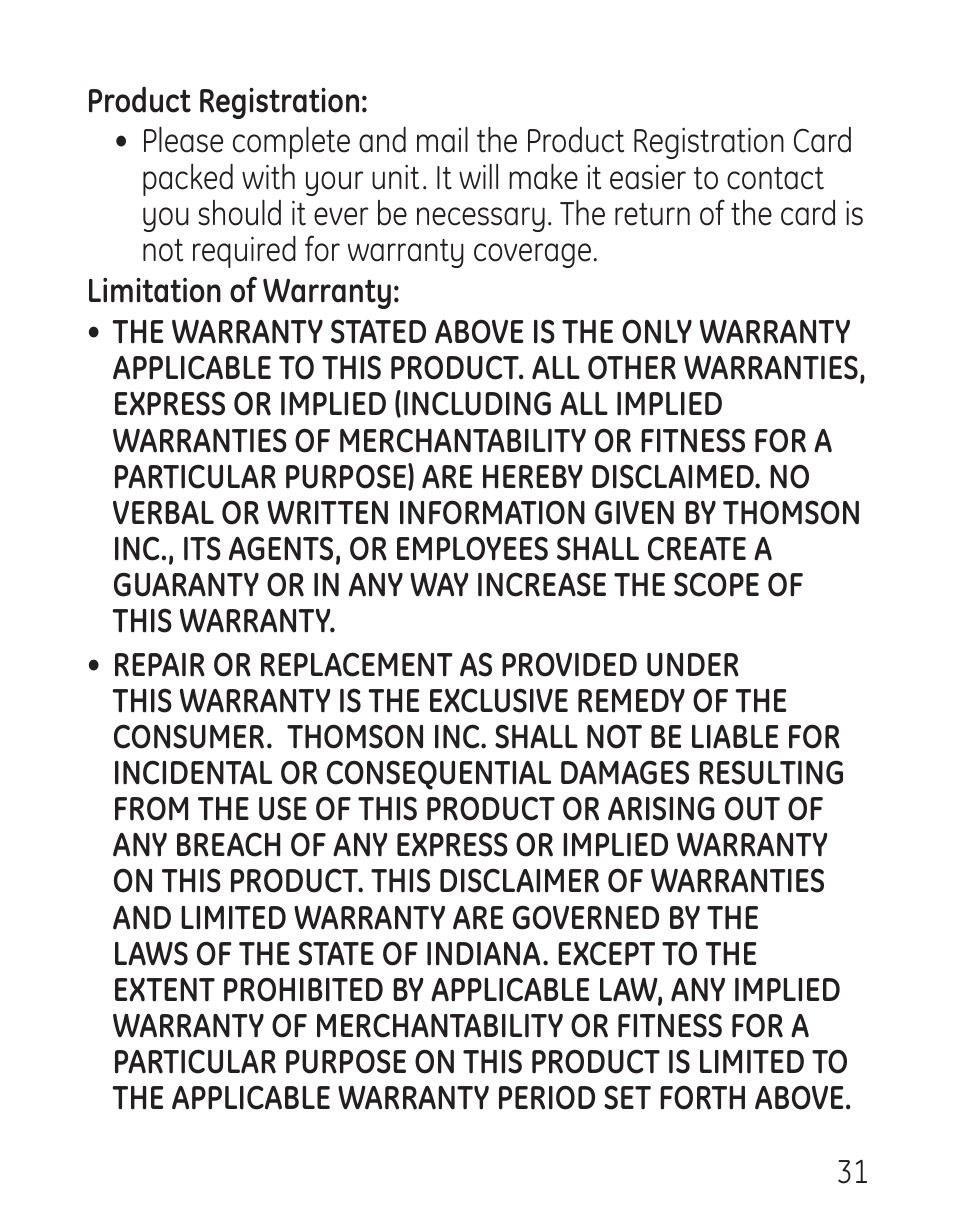 RCA 29578 User Manual | Page 31 / 72