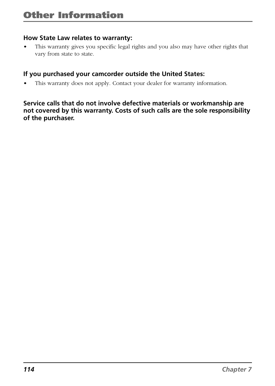 Other information | RCA CC6394 User Manual | Page 116 / 128