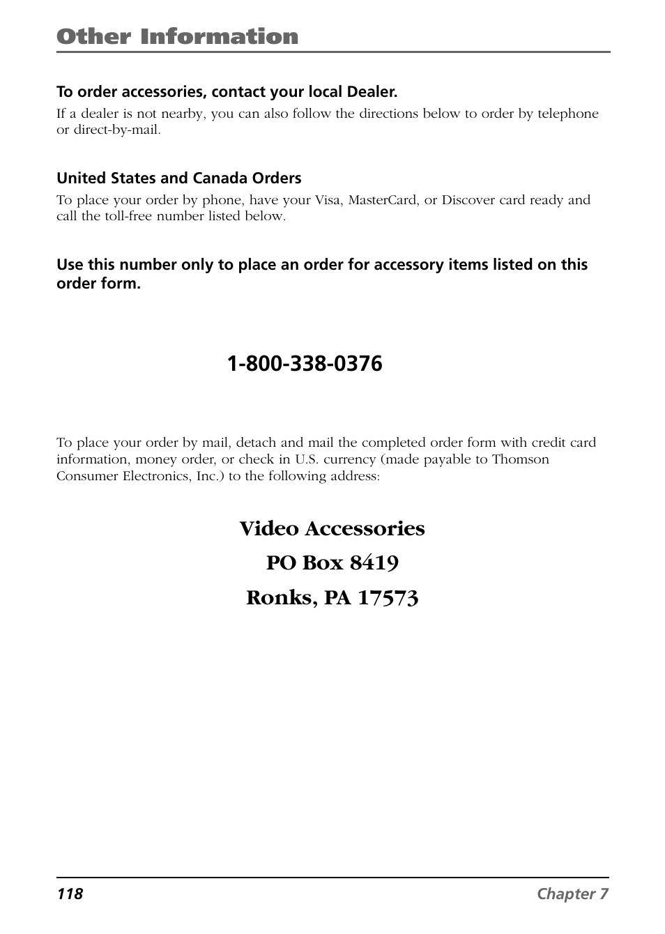 Other information | RCA CC6394 User Manual | Page 120 / 128