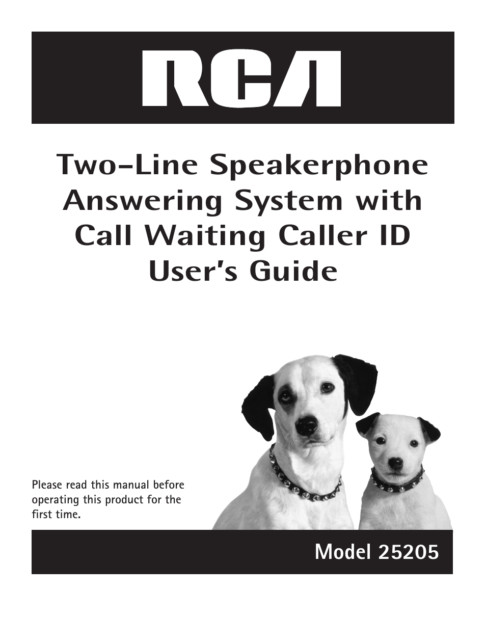 RCA 25205 User Manual | 96 pages