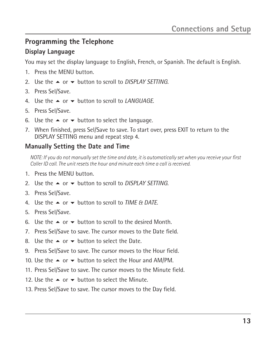 Connections and setup | RCA 25205 User Manual | Page 61 / 96