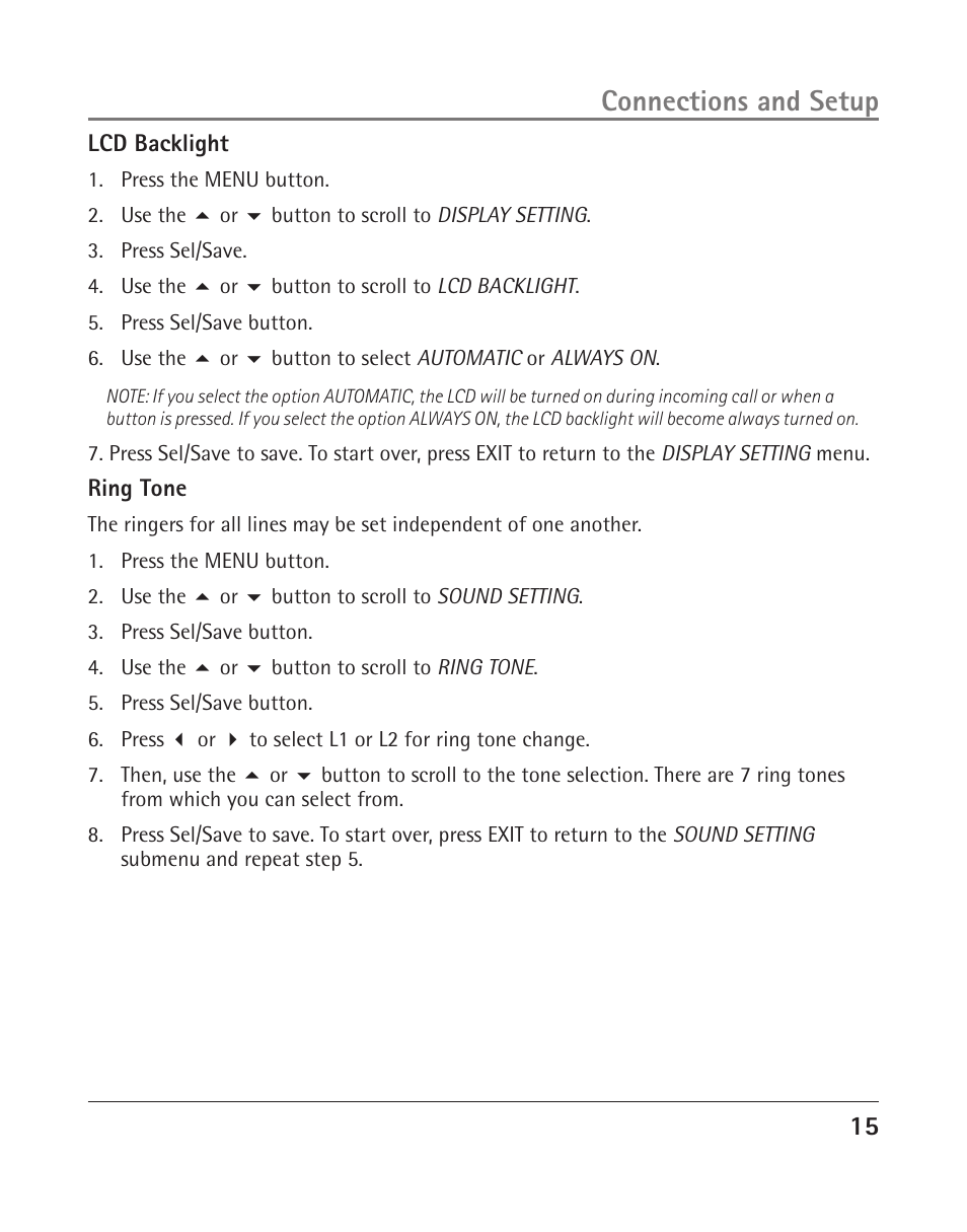Connections and setup | RCA 25205 User Manual | Page 63 / 96