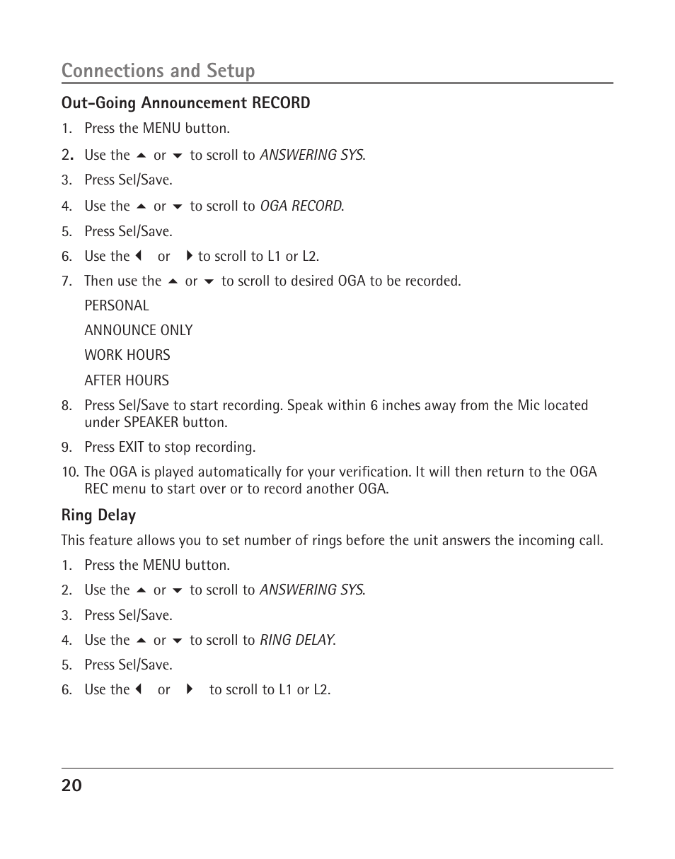 Connections and setup | RCA 25205 User Manual | Page 68 / 96