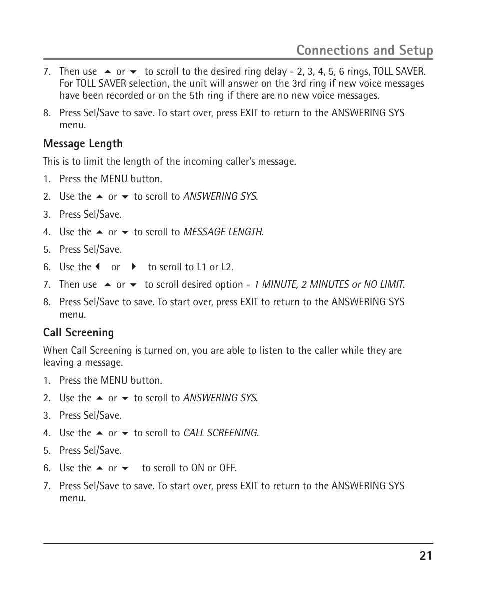 Connections and setup | RCA 25205 User Manual | Page 69 / 96