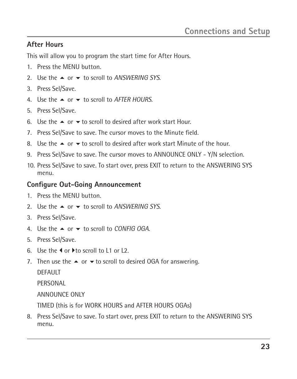 Connections and setup | RCA 25205 User Manual | Page 71 / 96