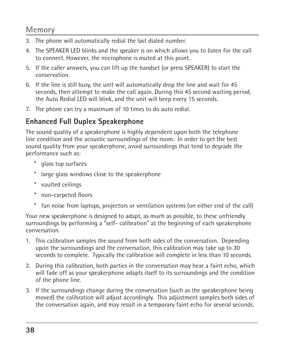 Enhanced full duplex speakerphone | RCA 25205 User Manual | Page 86 / 96