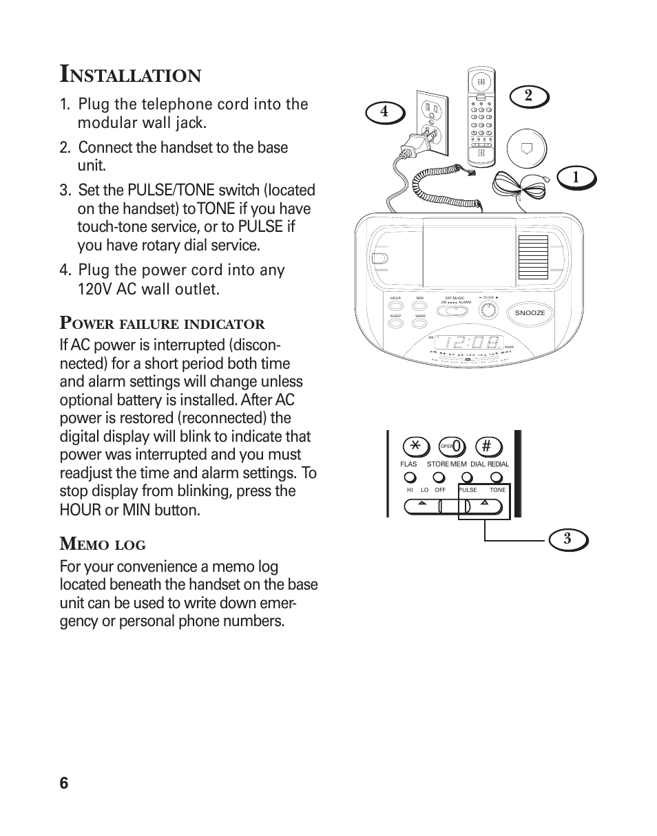 Nstallation, Ower, Failure | Indicator | RCA 2-9291 User Manual | Page 6 / 20