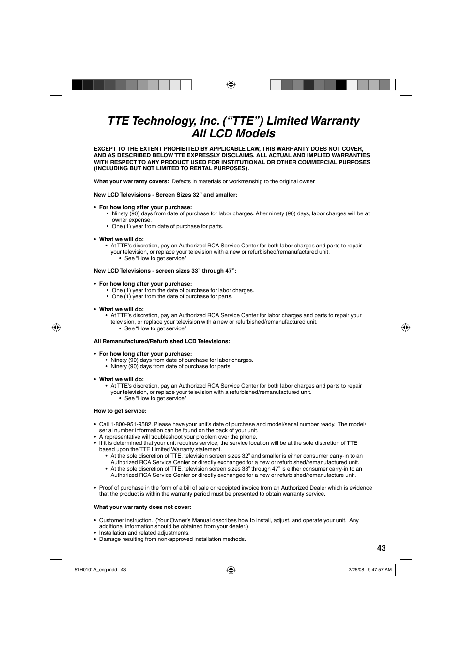 RCA L22HD32D User Manual | Page 43 / 44