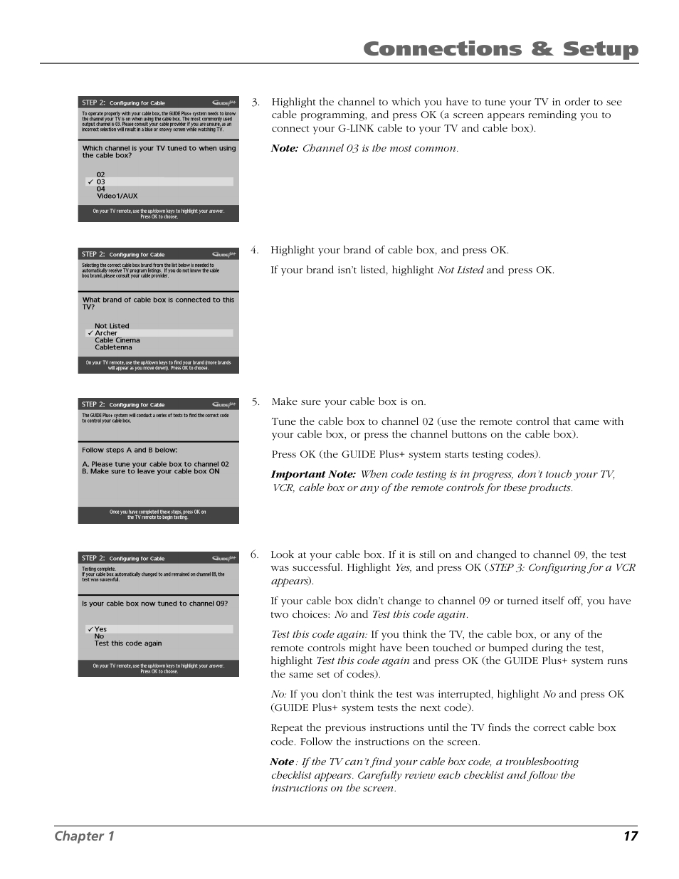 Connections & setup | RCA F26433 User Manual | Page 19 / 64