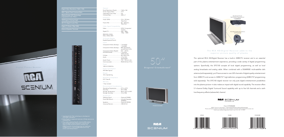 RCA Scenium PHD50300 User Manual | Page 6 / 6