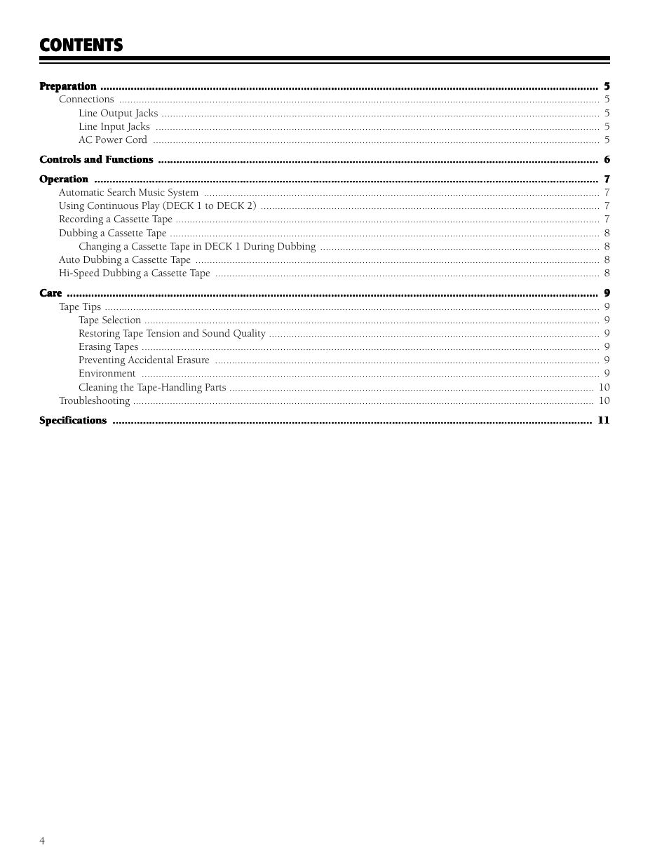 RCA DUAL CASSETTE DUBBING DECK SCT-550 User Manual | Page 4 / 12
