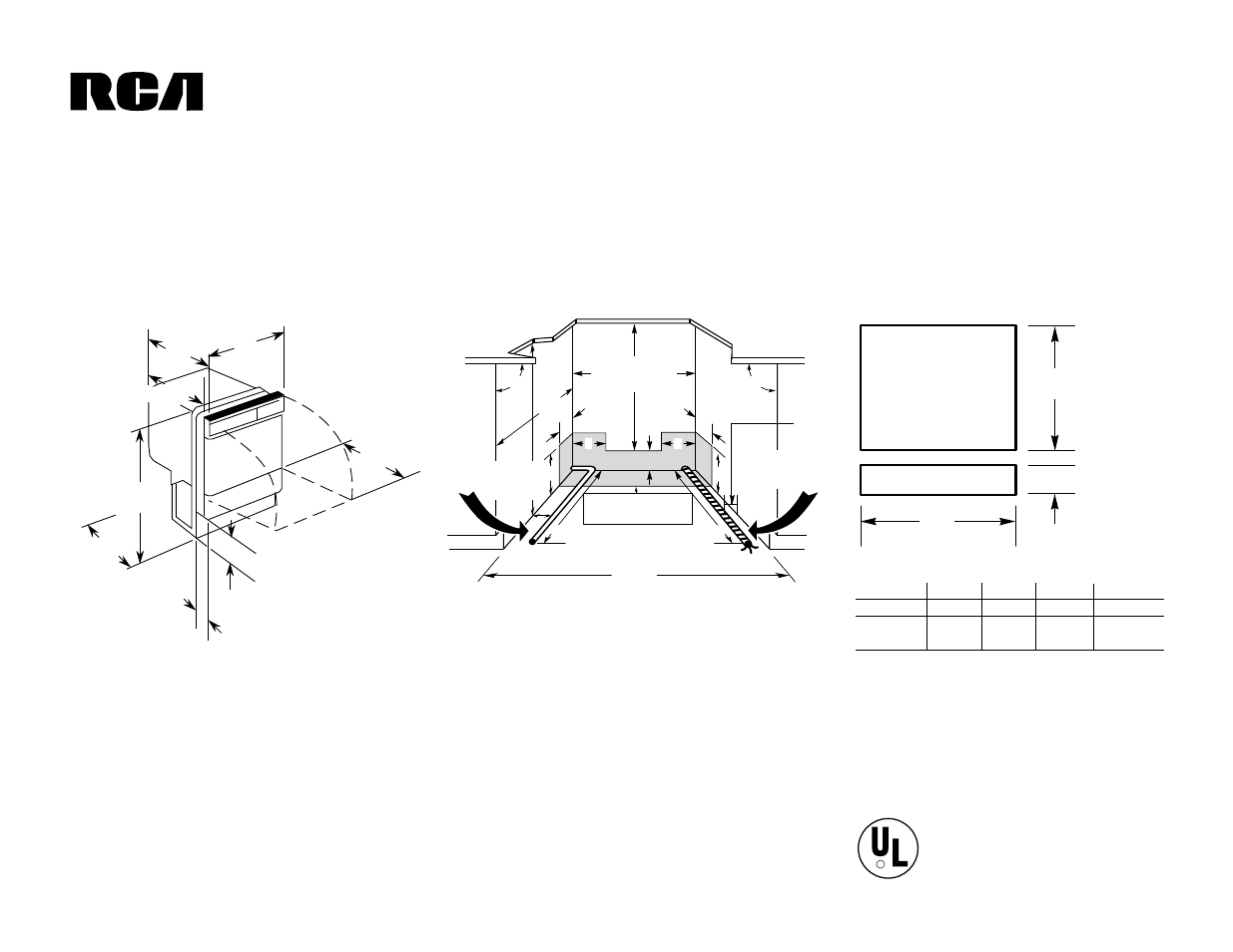 RCA BUILT-IN PSD3220ZBB User Manual | 2 pages
