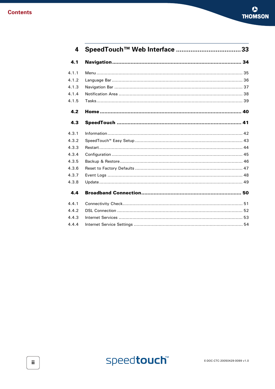 RCA SpeedTouch 536 User Manual | Page 6 / 104