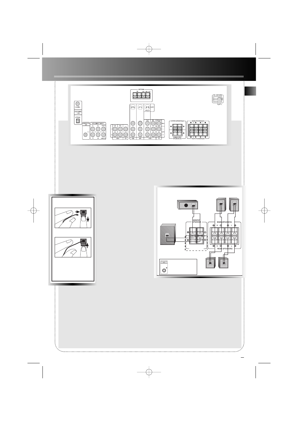 Getting started, Connecting the antennas, Connecting the speakers | Connecting the subwoofer | RCA RT2250R User Manual | Page 7 / 22