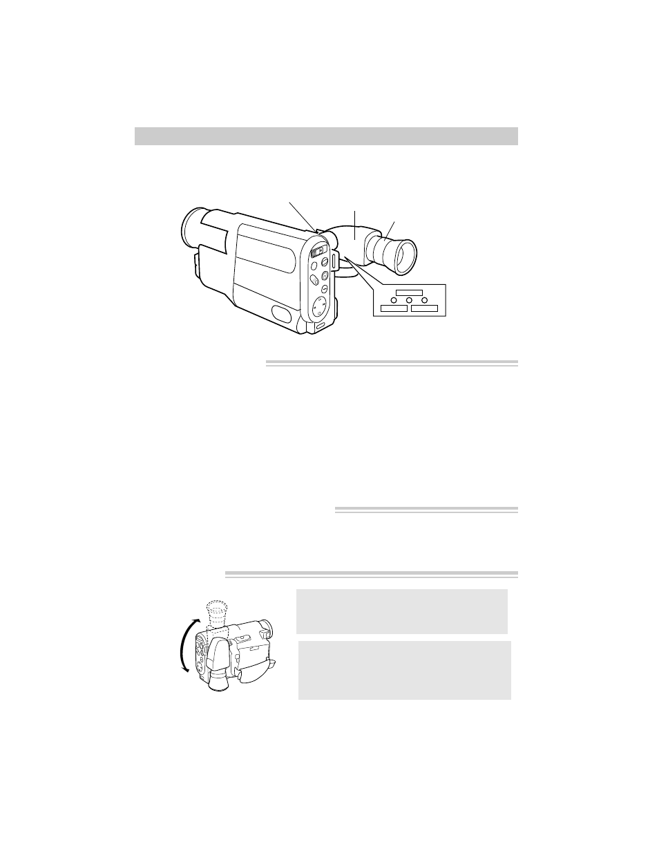 Viewfinder, Eyepiece focus control, Color, tint, and bright controls | Tilt adjustment | RCA Pro884HB User Manual | Page 33 / 80