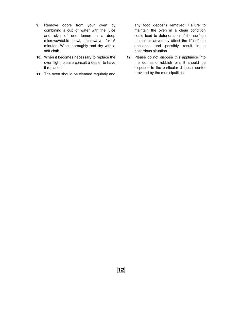 RCA RMW968 User Manual | Page 13 / 13