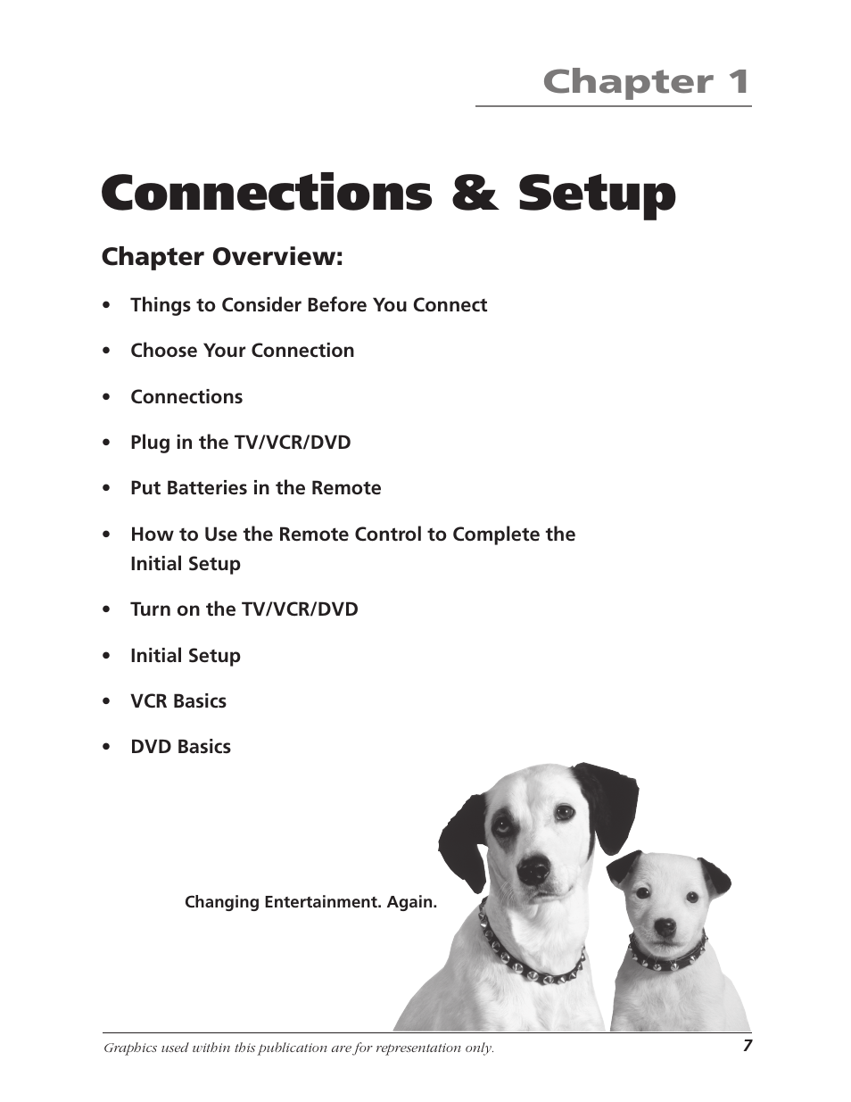 Connections & setup, Chapter 1, Chapter overview | RCA B27TF680 User Manual | Page 9 / 84