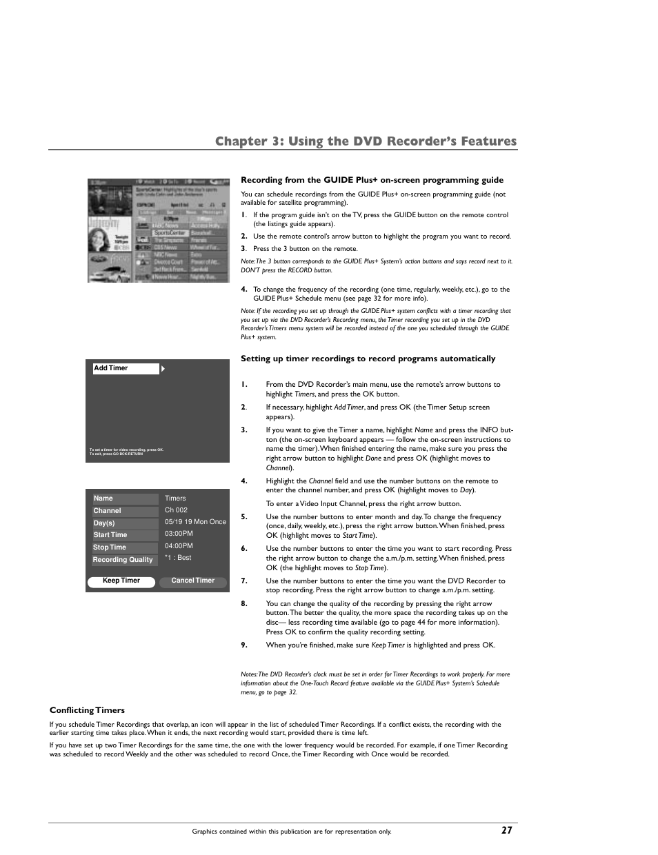 Chapter 3: using the dvd recorder’s features | RCA DRC8000N User Manual | Page 29 / 64