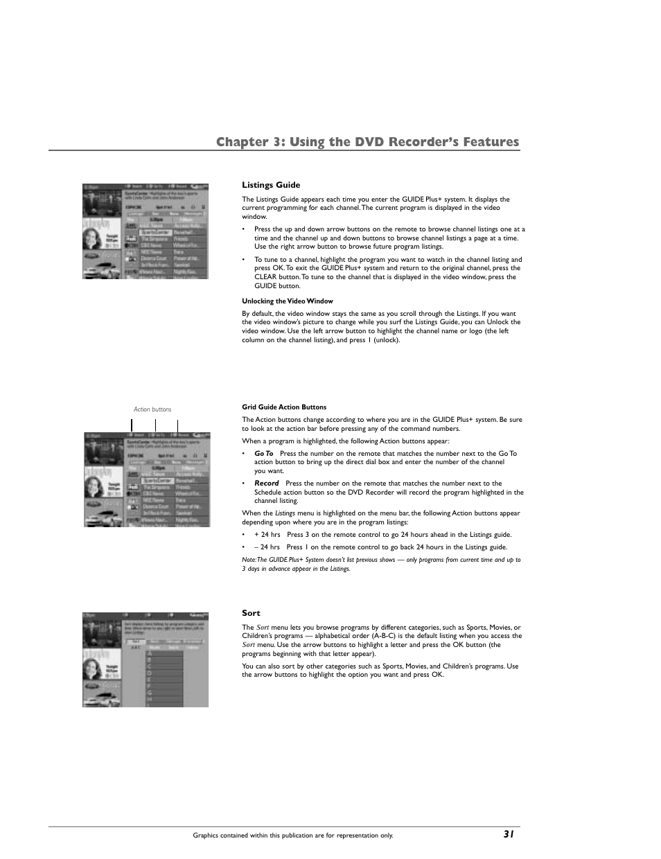 Chapter 3: using the dvd recorder’s features | RCA DRC8000N User Manual | Page 33 / 64