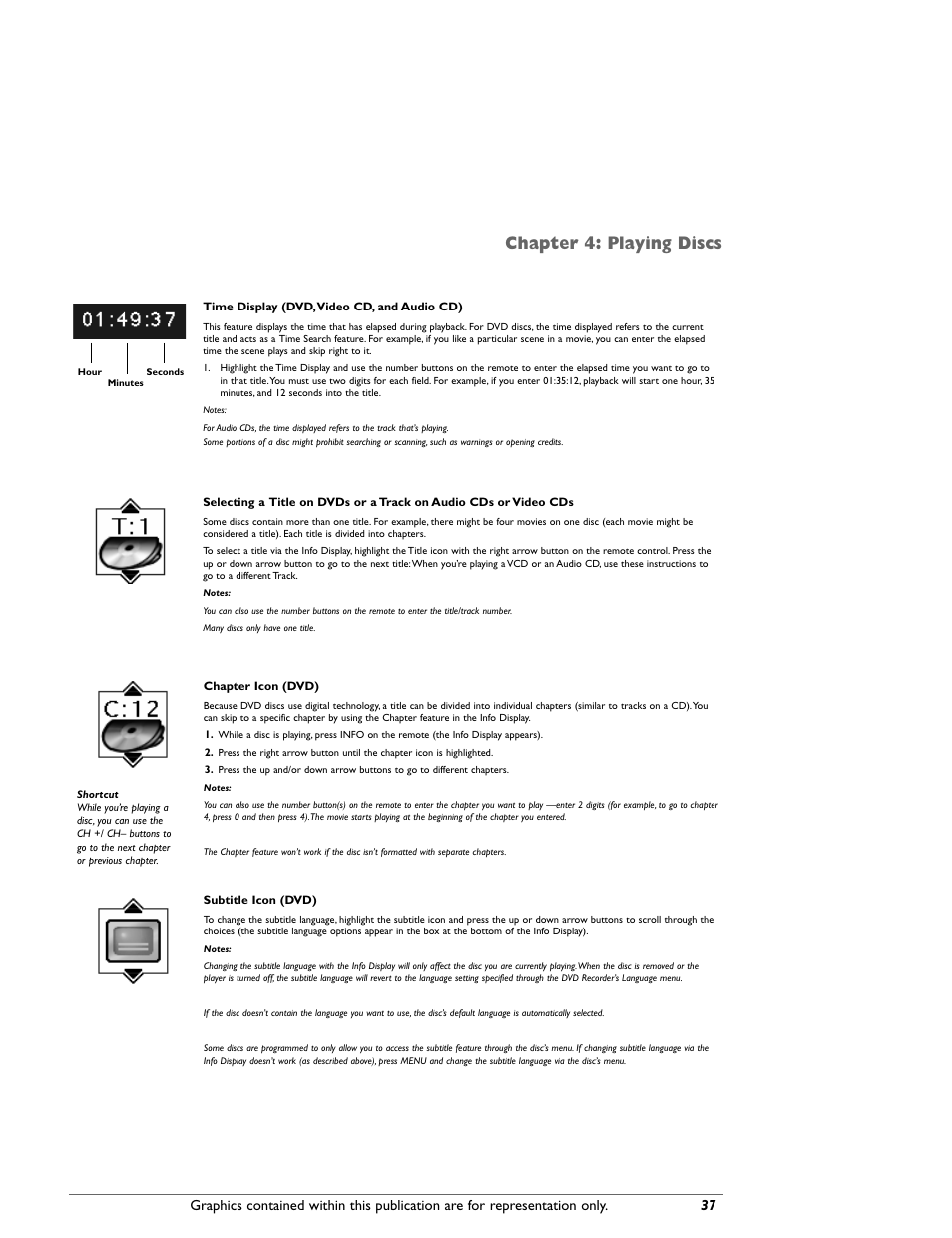 Chapter 4: playing discs | RCA DRC8000N User Manual | Page 39 / 64