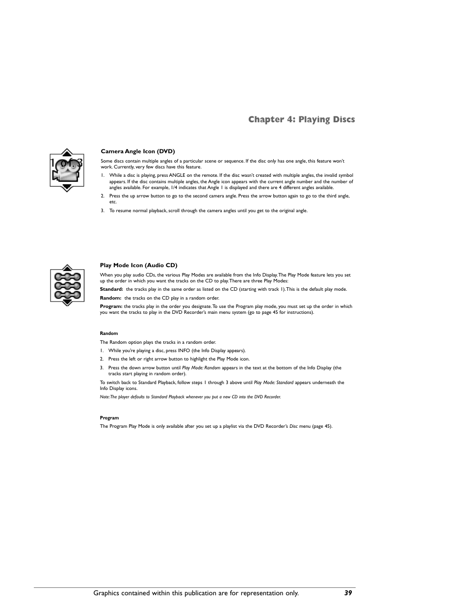 Chapter 4: playing discs | RCA DRC8000N User Manual | Page 41 / 64