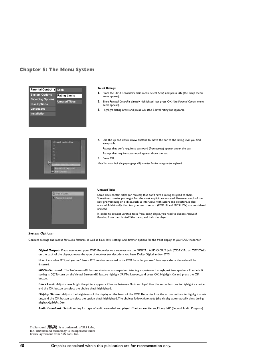 Chapter 5: the menu system | RCA DRC8000N User Manual | Page 50 / 64