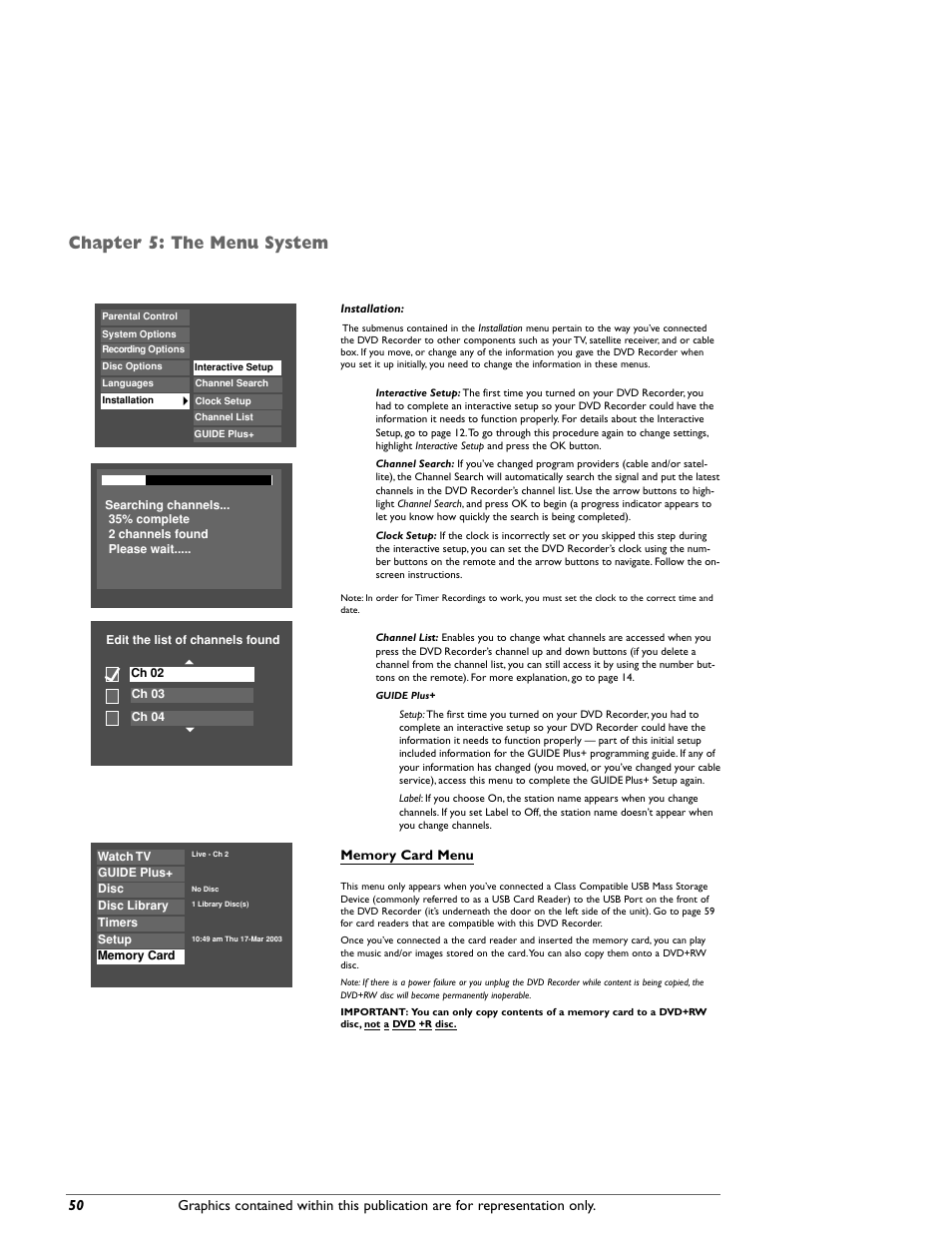 Chapter 5: the menu system | RCA DRC8000N User Manual | Page 52 / 64