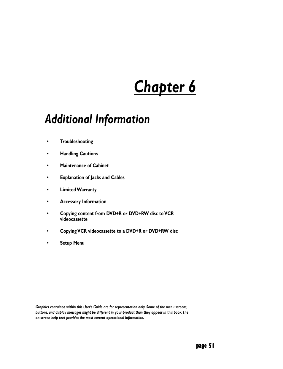 Chapter 6, Additional information | RCA DRC8000N User Manual | Page 53 / 64