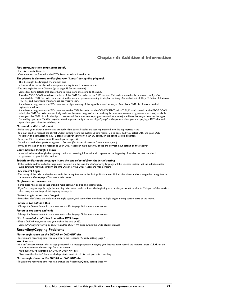 Chapter 6: additional information | RCA DRC8000N User Manual | Page 55 / 64