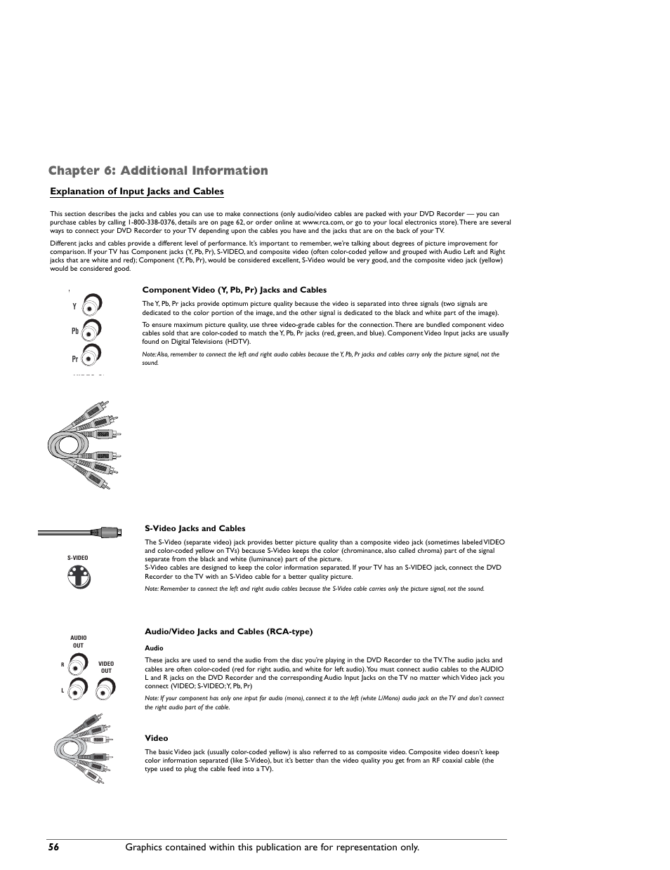 Chapter 6: additional information, Video ou | RCA DRC8000N User Manual | Page 58 / 64