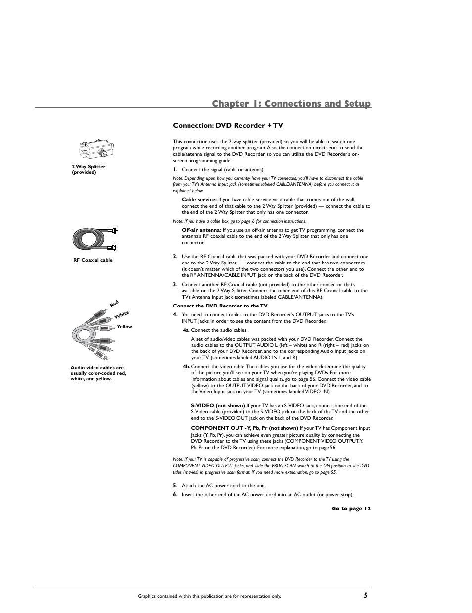 Chapter 1: connections and setup | RCA DRC8000N User Manual | Page 7 / 64