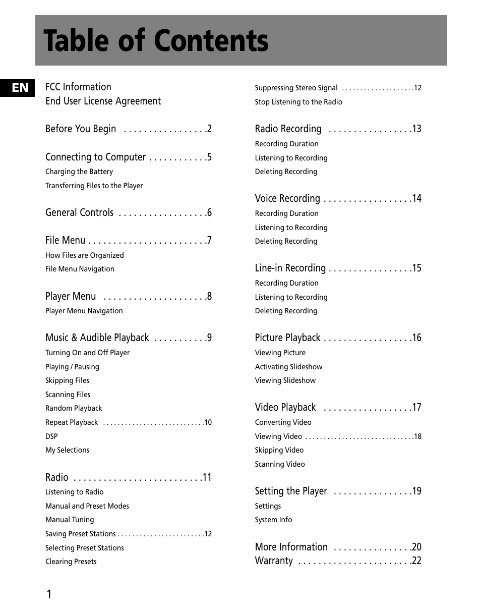 RCA MC2601 User Manual | Page 10 / 49