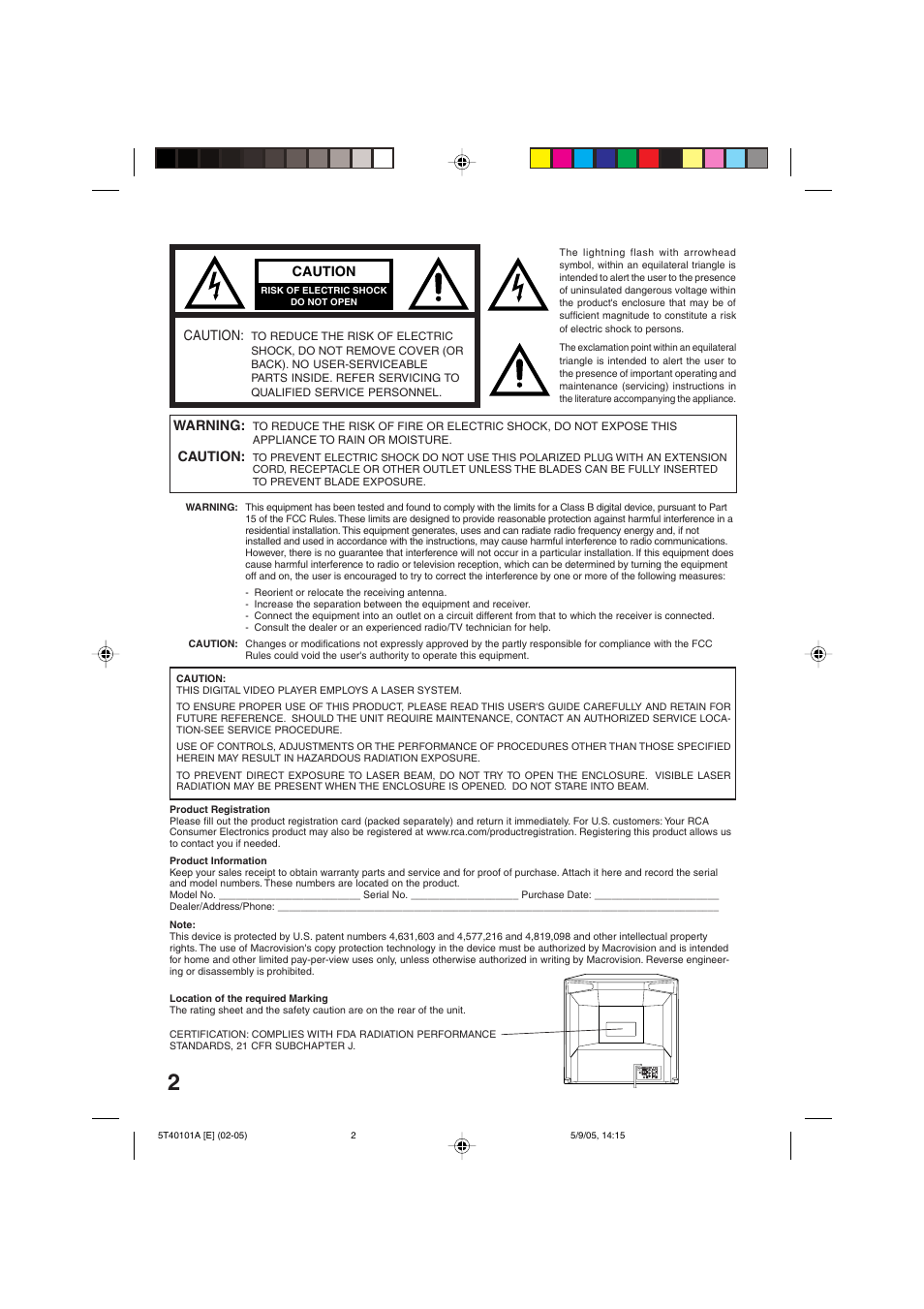 RCA TV/VCR/DVD User Manual | Page 2 / 72