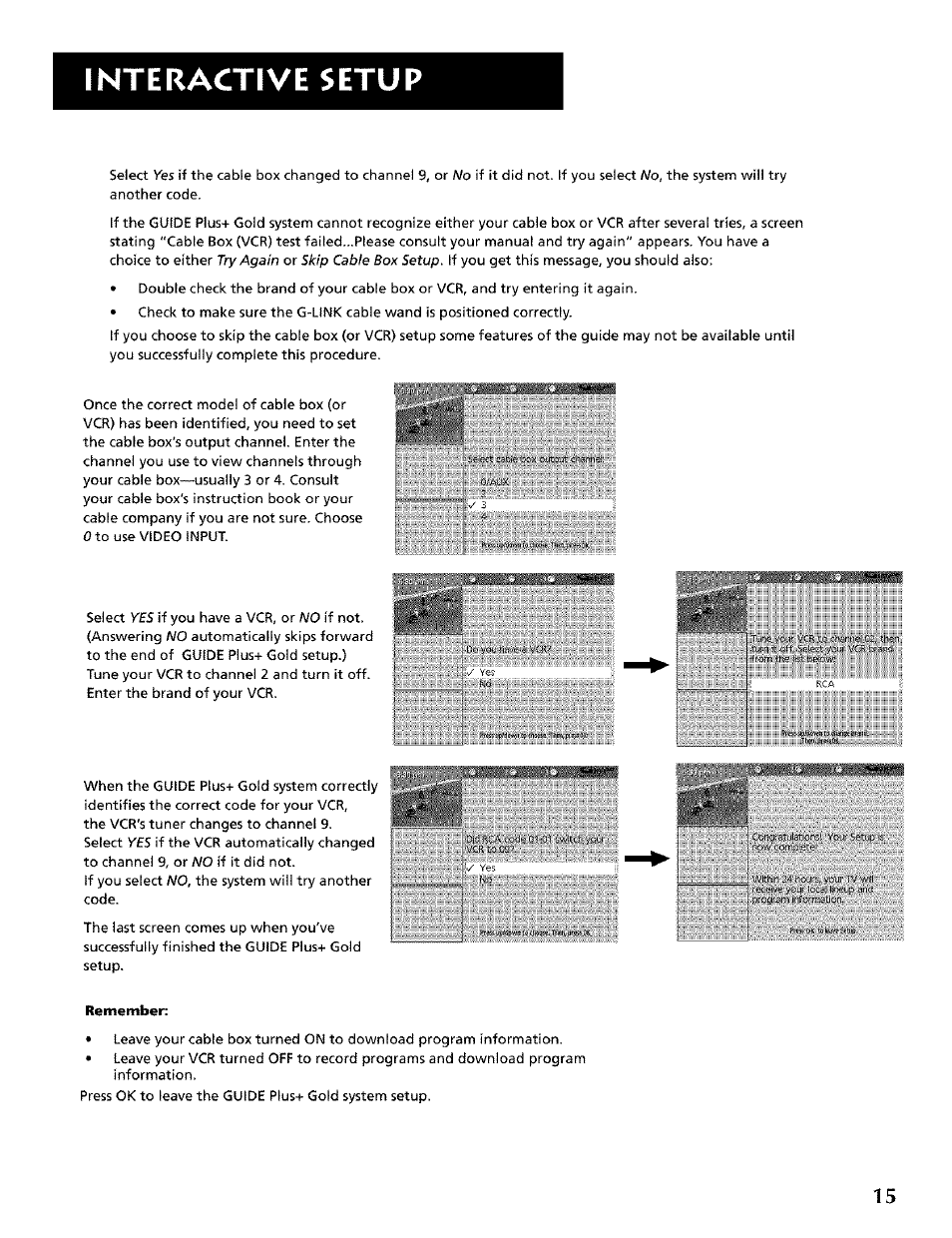 Interactive setup | RCA CRT Television User Manual | Page 17 / 64