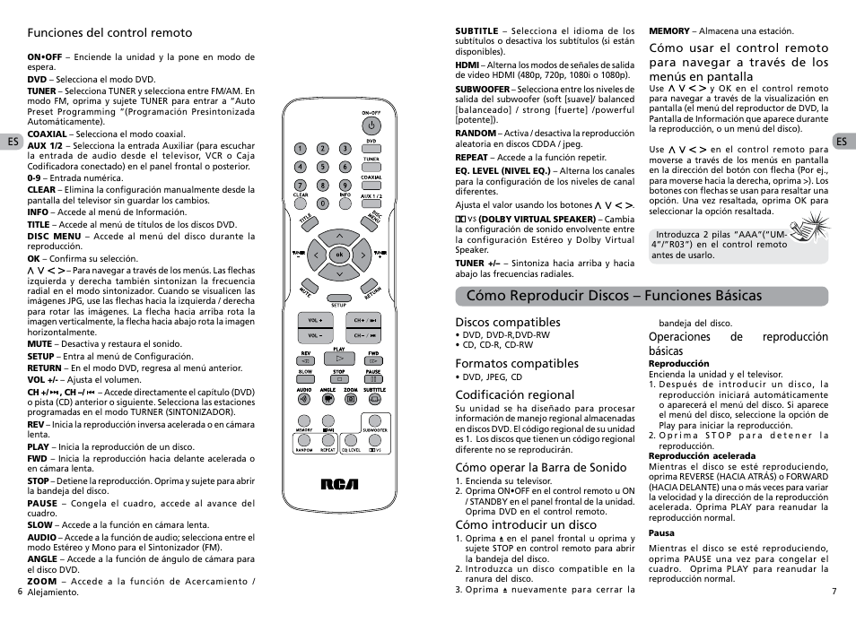 Cómo reproducir discos – funciones básicas | RCA RTS202 User Manual | Page 18 / 25